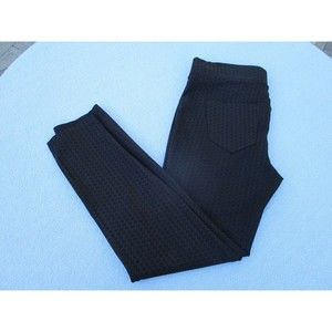 Liverpool Pull On Knit Pants Sz 10/30 Leggings Brown and Black Pattern Mid Rise